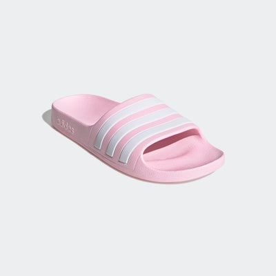 Adidas Kid's Adilette Aqua Pink/White Slides
