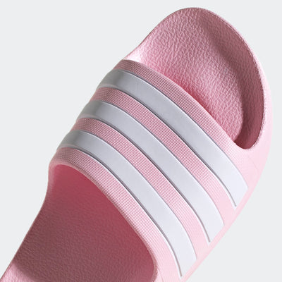 Adidas Kid's Adilette Aqua Pink/White Slides