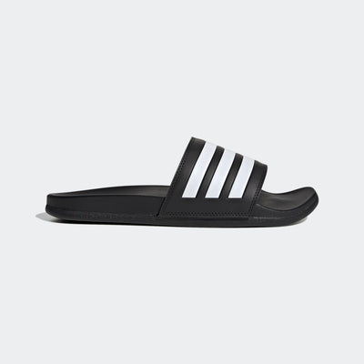 ADIDAS UNISEX ADILETTE 3-STRIPE COMFORT BLACK/WHITE SLIDES