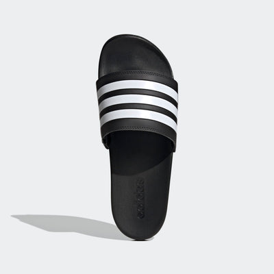 ADIDAS UNISEX ADILETTE 3-STRIPE COMFORT BLACK/WHITE SLIDES