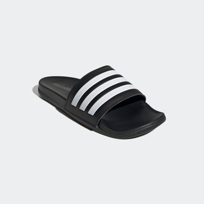 ADIDAS UNISEX ADILETTE 3-STRIPE COMFORT BLACK/WHITE SLIDES