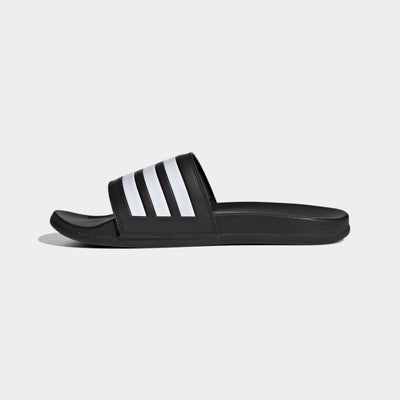 ADIDAS UNISEX ADILETTE 3-STRIPE COMFORT BLACK/WHITE SLIDES