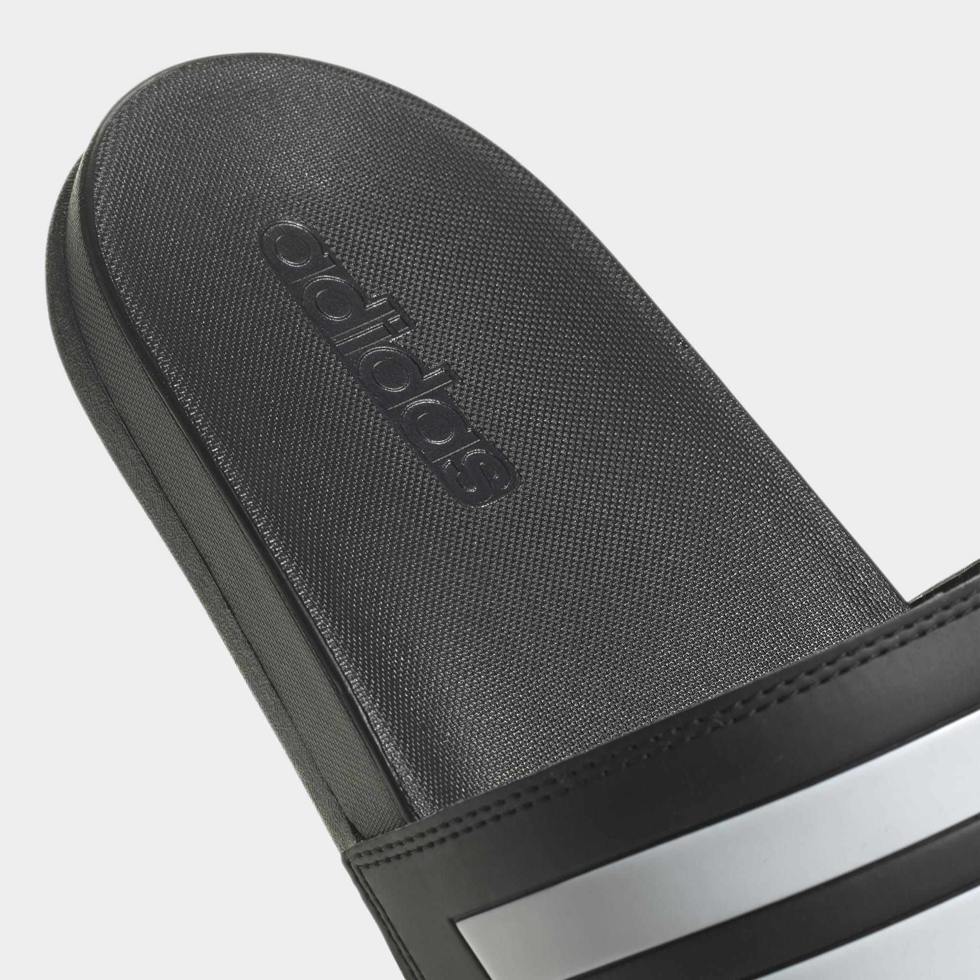 ADIDAS UNISEX ADILETTE 3-STRIPE COMFORT BLACK/WHITE SLIDES