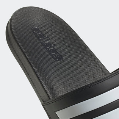 ADIDAS UNISEX ADILETTE 3-STRIPE COMFORT BLACK/WHITE SLIDES
