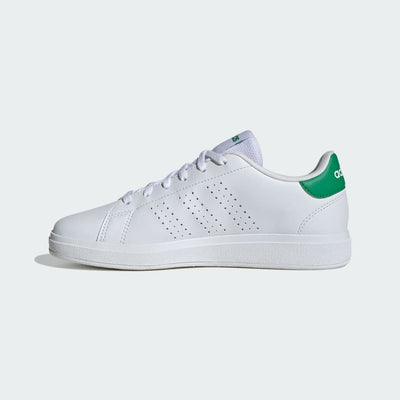 Adidas Kid's Advantage Base 2.0 White/Green Sneaker