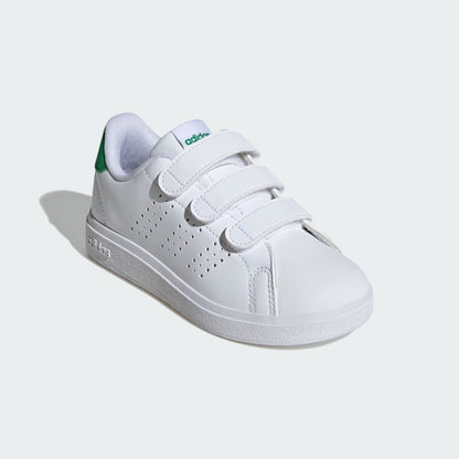 Adidas Kids Advantage Base 2.0 White/Green Sneaker