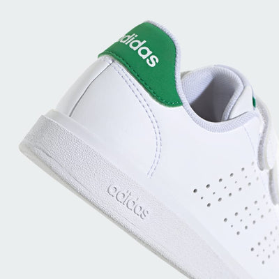 Adidas Kids Advantage Base 2.0 White/Green Sneaker