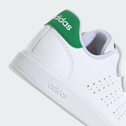 Adidas Kids Advantage Base 2.0 White/Green Sneaker
