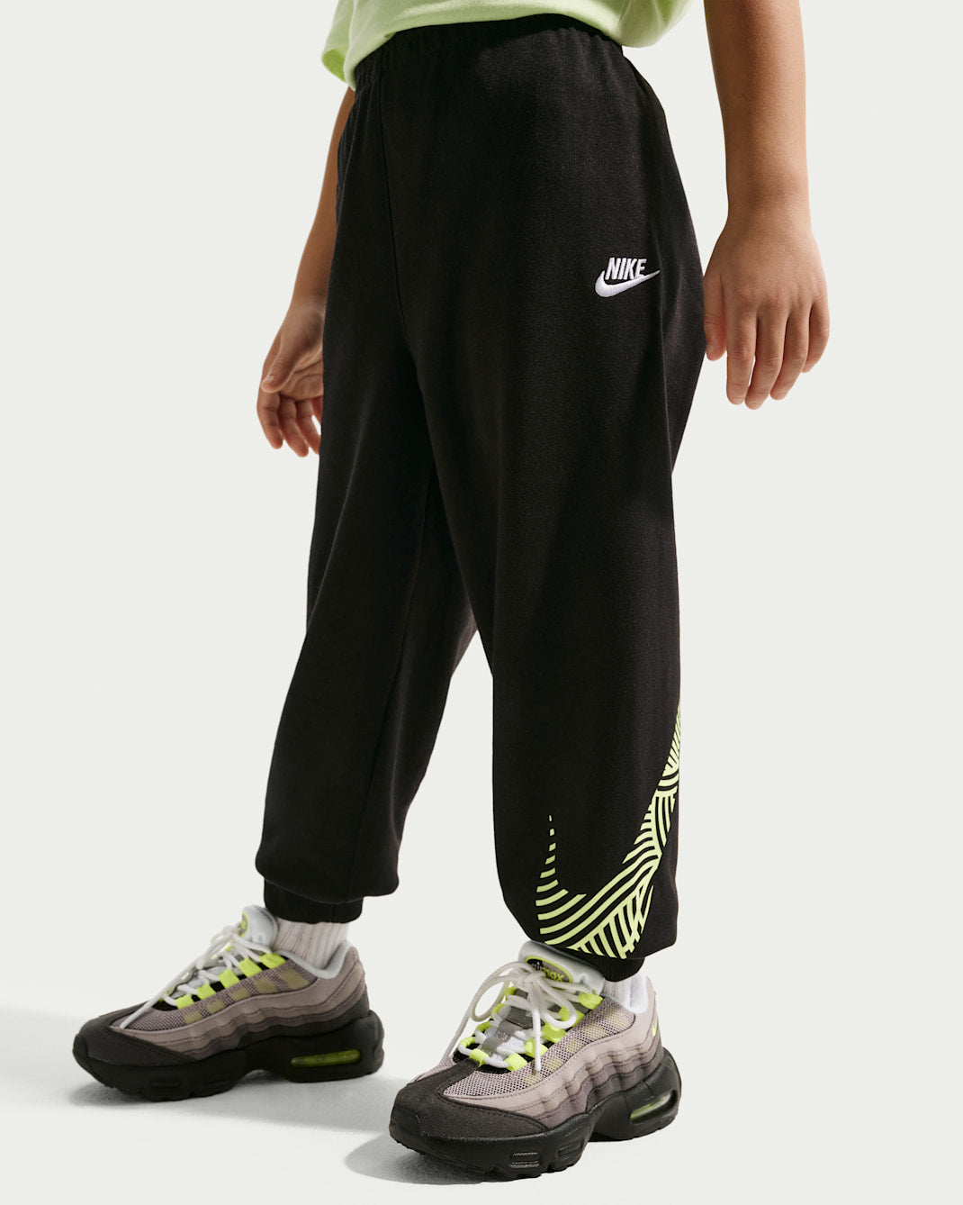 Nike Kid's In The Zone Oversized French Terry Teal Blue/Black Tracksuit Set