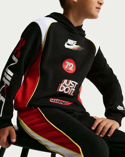 Nike Kid's Victory Lap French Terry Black Hoodie