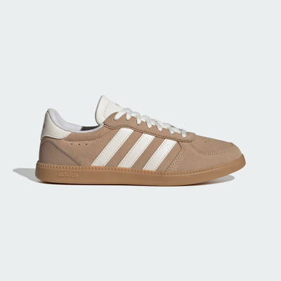 ADIDAS WOMEN'S BREAKNET SLEEK SANDSTONE/WHITE SNEAKER SHOES