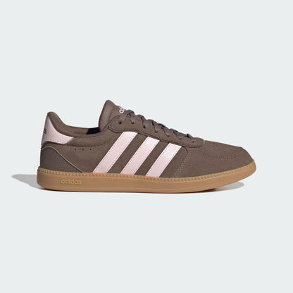 Adidas Women's Breaknet Sleek Sandstone/Gum Sneaker Shoes