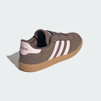 Adidas Women's Breaknet Sleek Sandstone/Gum Sneaker Shoes