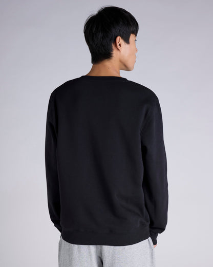 Champion Men's Script Black Crew Sweatshirt