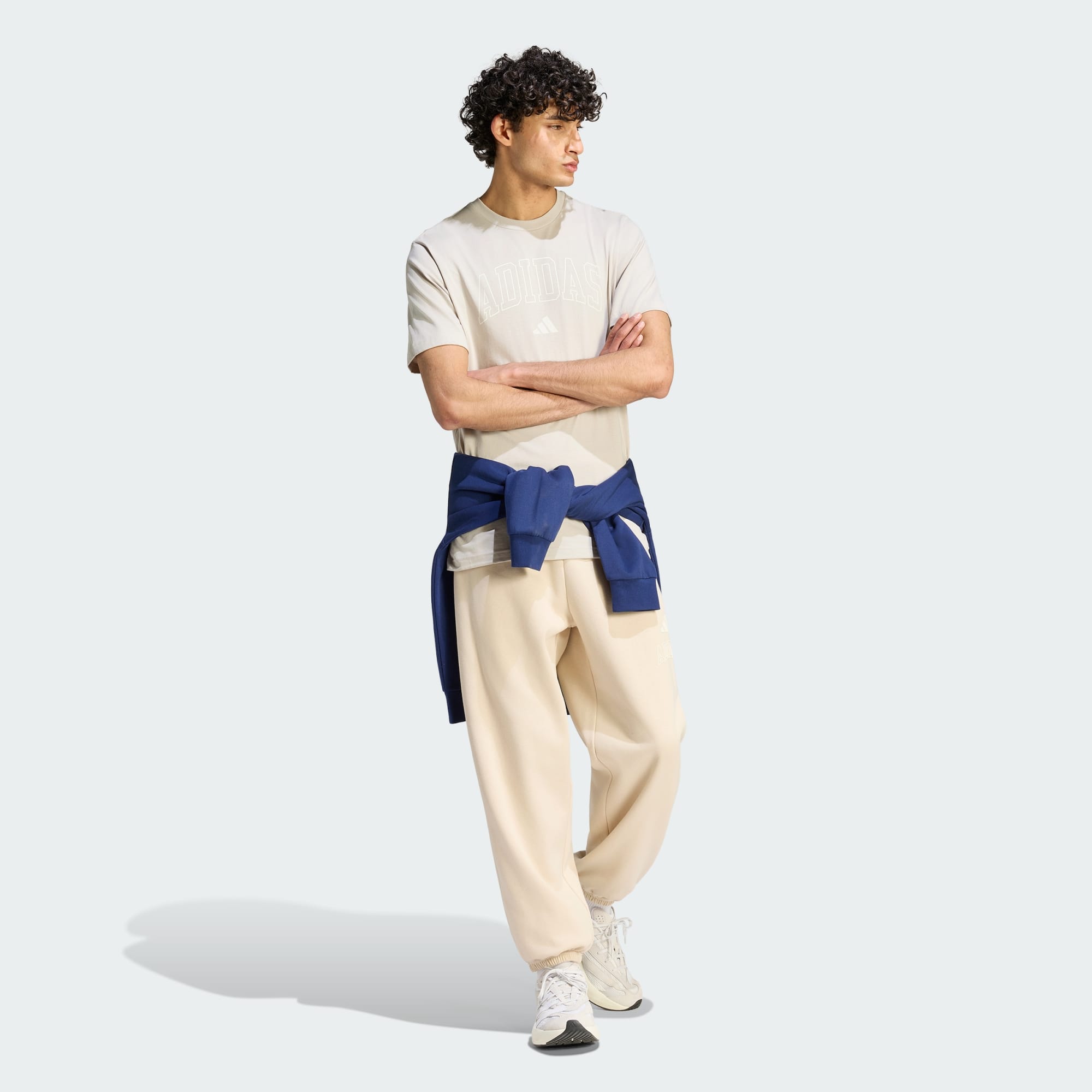 ADIDAS COLLEGIATE LINEAGE GRAPHIC BEIGE TEE