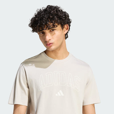 ADIDAS COLLEGIATE LINEAGE GRAPHIC BEIGE TEE