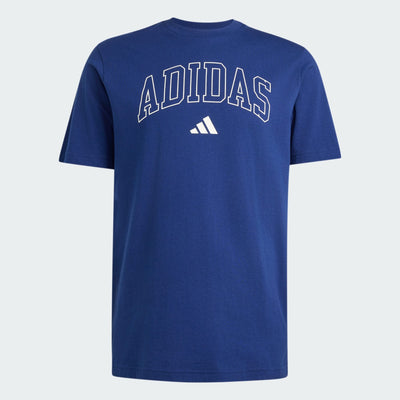 ADIDAS MEN'S COLLEGIATE LINEAGE GRAPHIC DARK BLUE TEE
