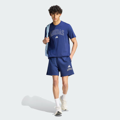 ADIDAS MEN'S COLLEGIATE LINEAGE GRAPHIC DARK BLUE TEE