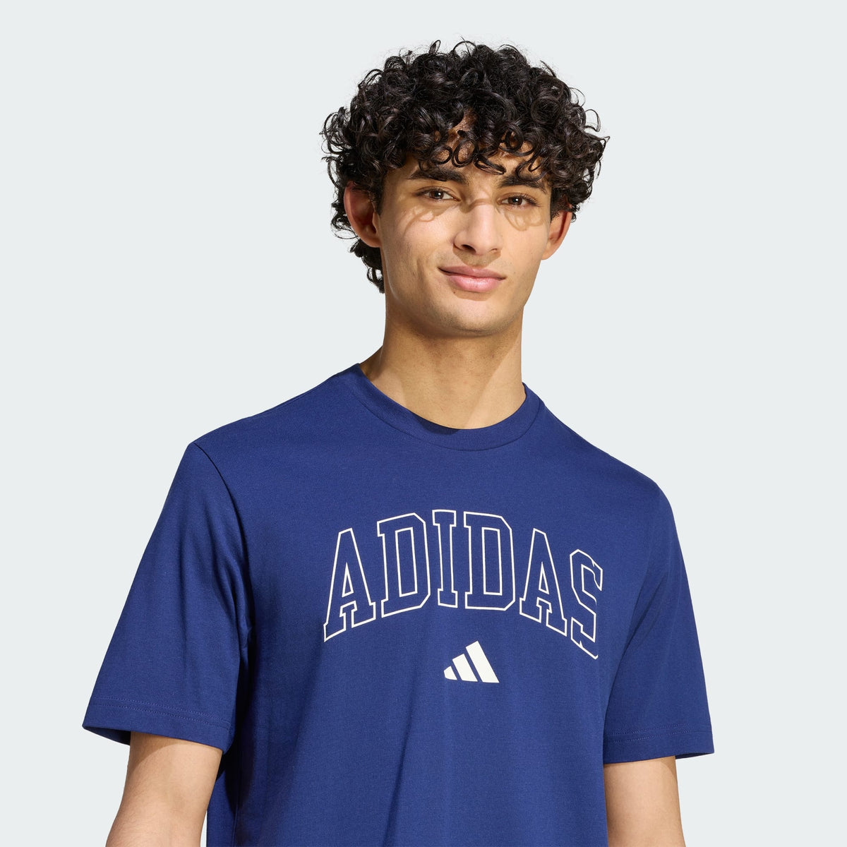 ADIDAS MEN'S COLLEGIATE LINEAGE GRAPHIC DARK BLUE TEE