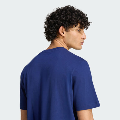 ADIDAS MEN'S COLLEGIATE LINEAGE GRAPHIC DARK BLUE TEE