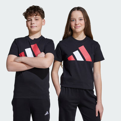 Adidas Kid's Big Logo Black/Red Tee