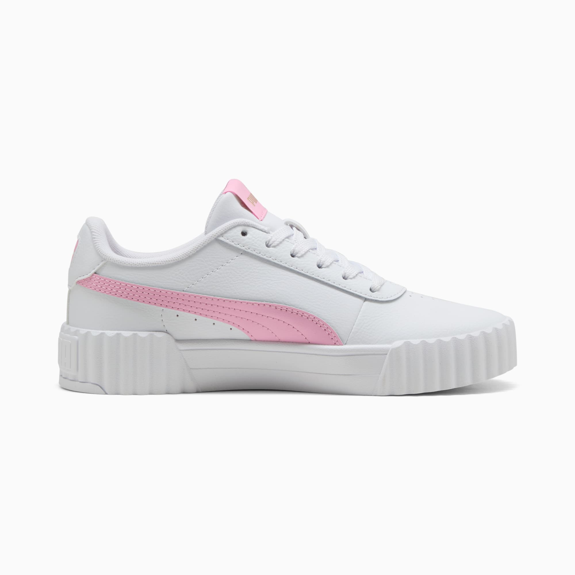 PUMA WOMEN'S CARINA 3.0 WHITE/PINK SNEAKER SHOES