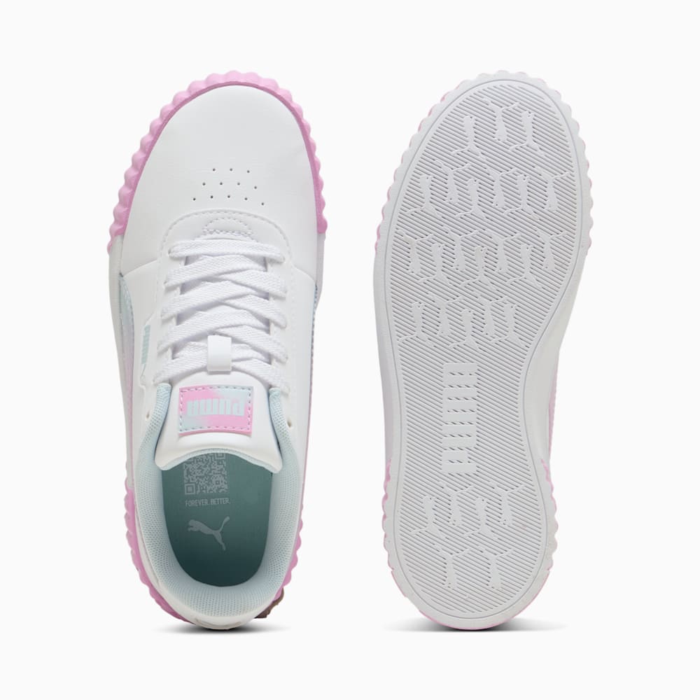PUMA KID'S CARINA 3.0 FADED GLOW SNEAKERS GS WHITE/MAUVE SNEAKER SHOES