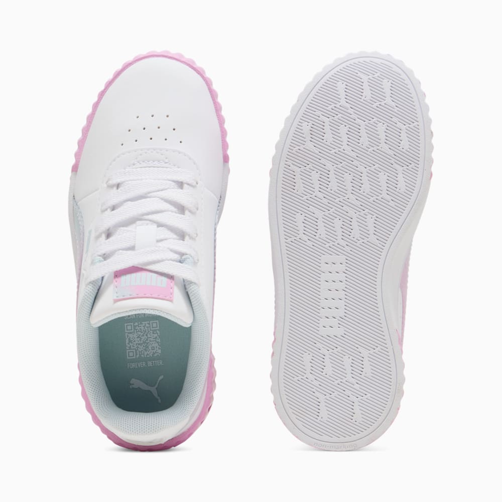 PUMA KID'S CARINA 3.0 FADED GLOW SNEAKERS PS WHITE/MAUVE SNEAKER SHOES