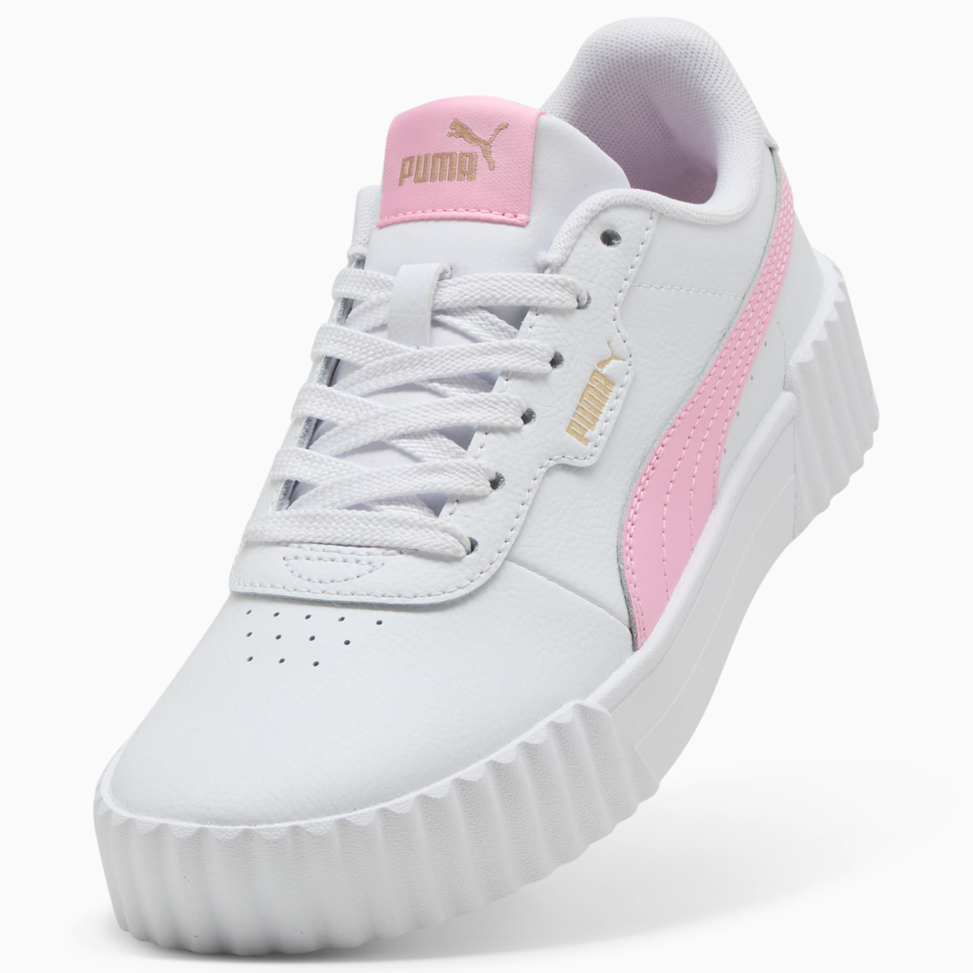 PUMA WOMEN'S CARINA 3.0 WHITE/PINK SNEAKER SHOES