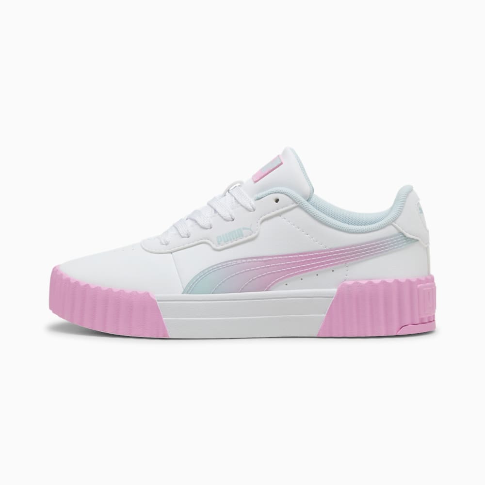PUMA KID'S CARINA 3.0 FADED GLOW SNEAKERS GS WHITE/MAUVE SNEAKER SHOES