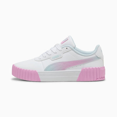 PUMA KID'S CARINA 3.0 FADED GLOW SNEAKERS GS WHITE/MAUVE SNEAKER SHOES