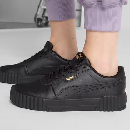 Puma Women's Carina 3.0 Triple Black Sneaker Shoes