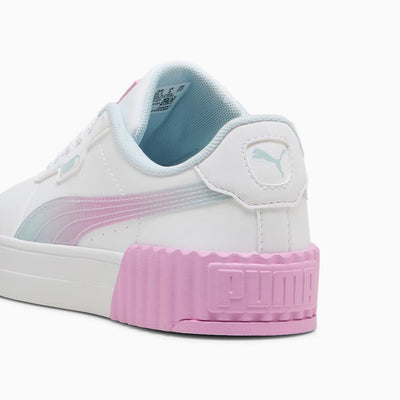 PUMA KID'S CARINA 3.0 FADED GLOW SNEAKERS GS WHITE/MAUVE SNEAKER SHOES