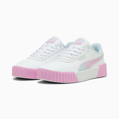 PUMA KID'S CARINA 3.0 FADED GLOW SNEAKERS GS WHITE/MAUVE SNEAKER SHOES