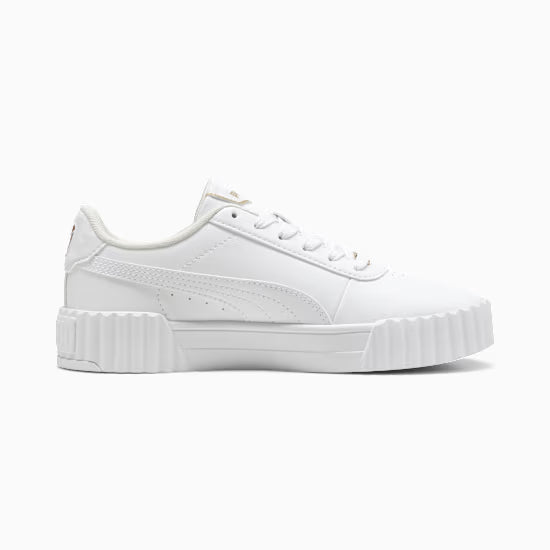 Puma Women's Carina 3.0 Day Night White/Gold Sneakers Shoes