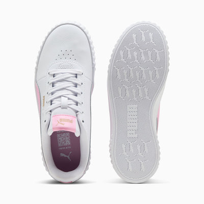 PUMA WOMEN'S CARINA 3.0 WHITE/PINK SNEAKER SHOES