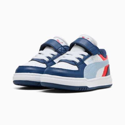 PUMA KID'S CAVEN 3.0 BLOCK BLUE/WHITE/RED SNEAKER SHOES