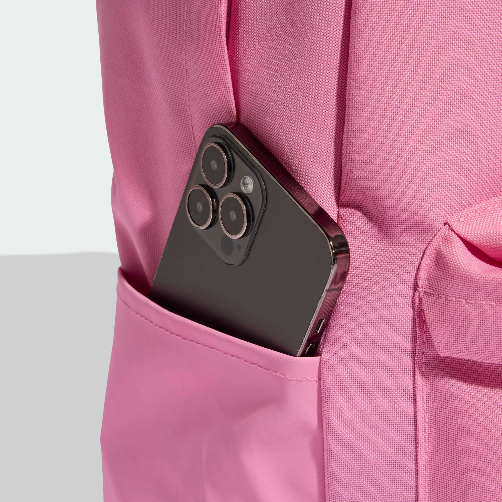 Adidas Classic 3 Bars Logo Pink Backpack