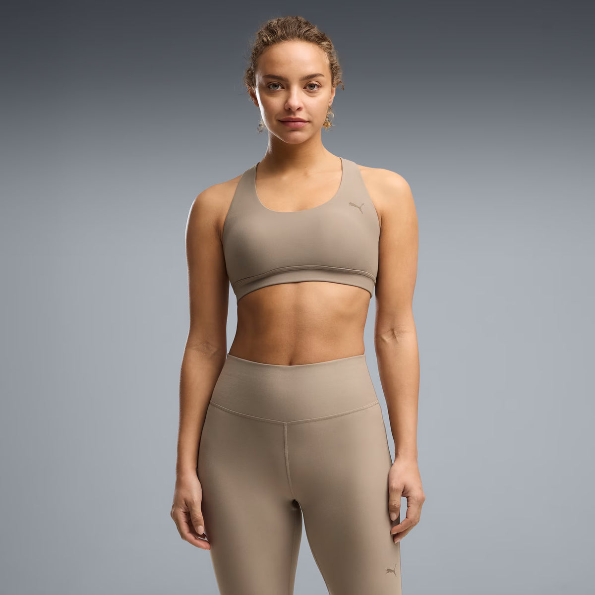 PUMA WOMEN'S CLOUDSPUN ULTRA SOFT MOUSE GREY BRA