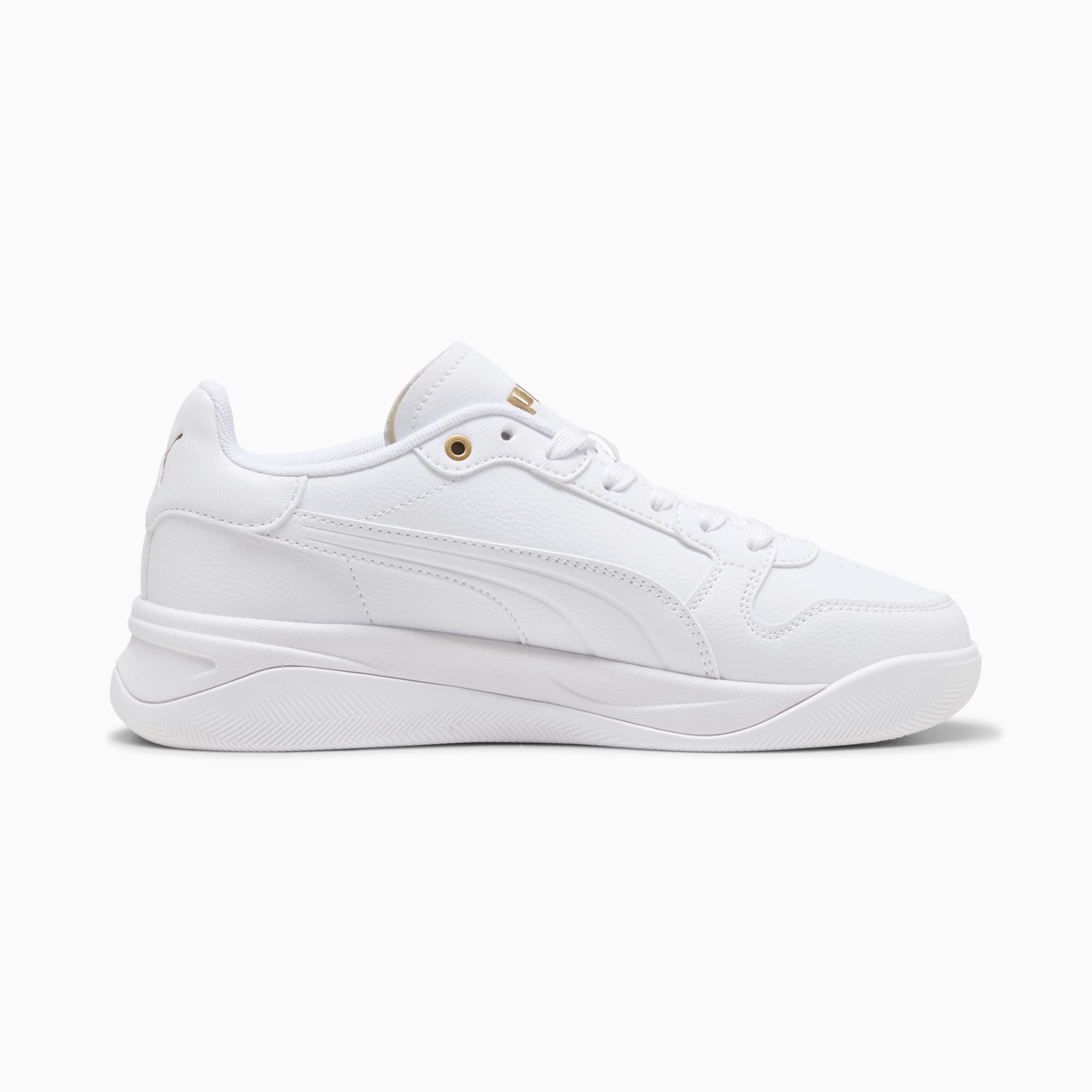 PUMA WOMEN'S COURT BAE WHITE/GOLD SNEAKER SHOES