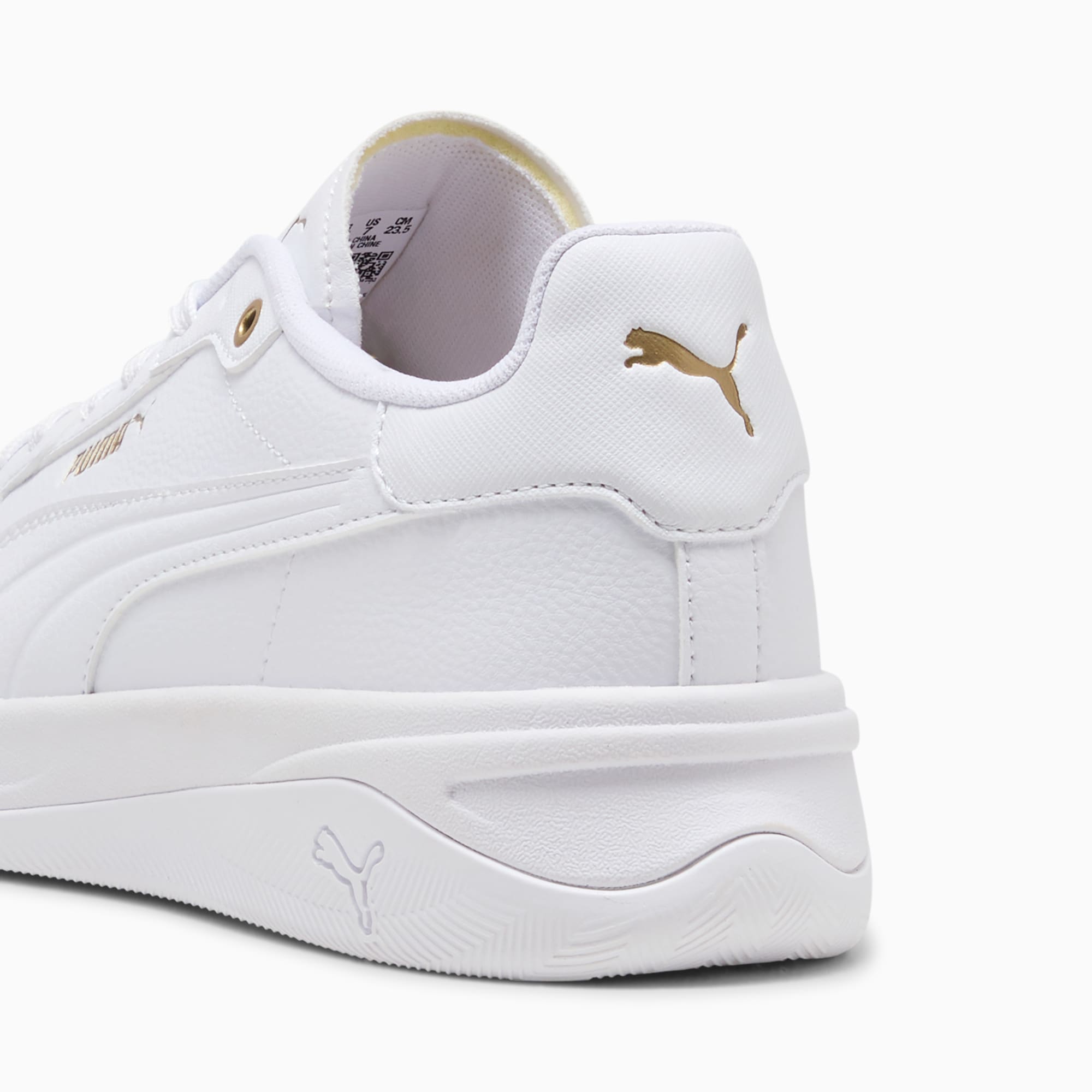 PUMA WOMEN'S COURT BAE WHITE/GOLD SNEAKER SHOES