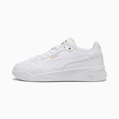 PUMA WOMEN'S COURT BAE WHITE/GOLD SNEAKER SHOES