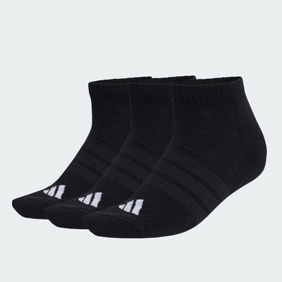 Adidas Unisex Cushioned Essentials Low-Cut 3 Pairs Black Socks