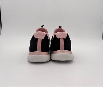 Sketchers Women's Summit Slip-On Black/Pink Walking Shoes