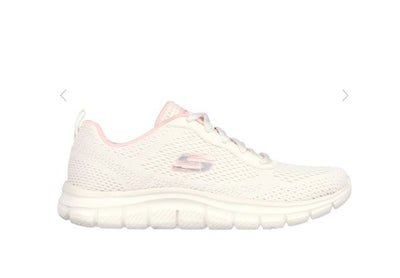 Sketchers Women's Track Staple Natural Pink Walking Shoes