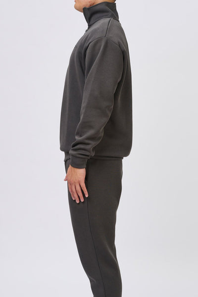 Insport Mens Denver Tech Quarter Zip Top Ash