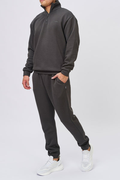 Insport Mens Denver Tech Quarter Zip Top Ash