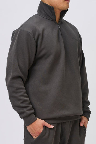 Insport Mens Denver Tech Quarter Zip Top Ash