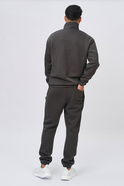 Insport Mens Denver Tech Quarter Zip Top Ash