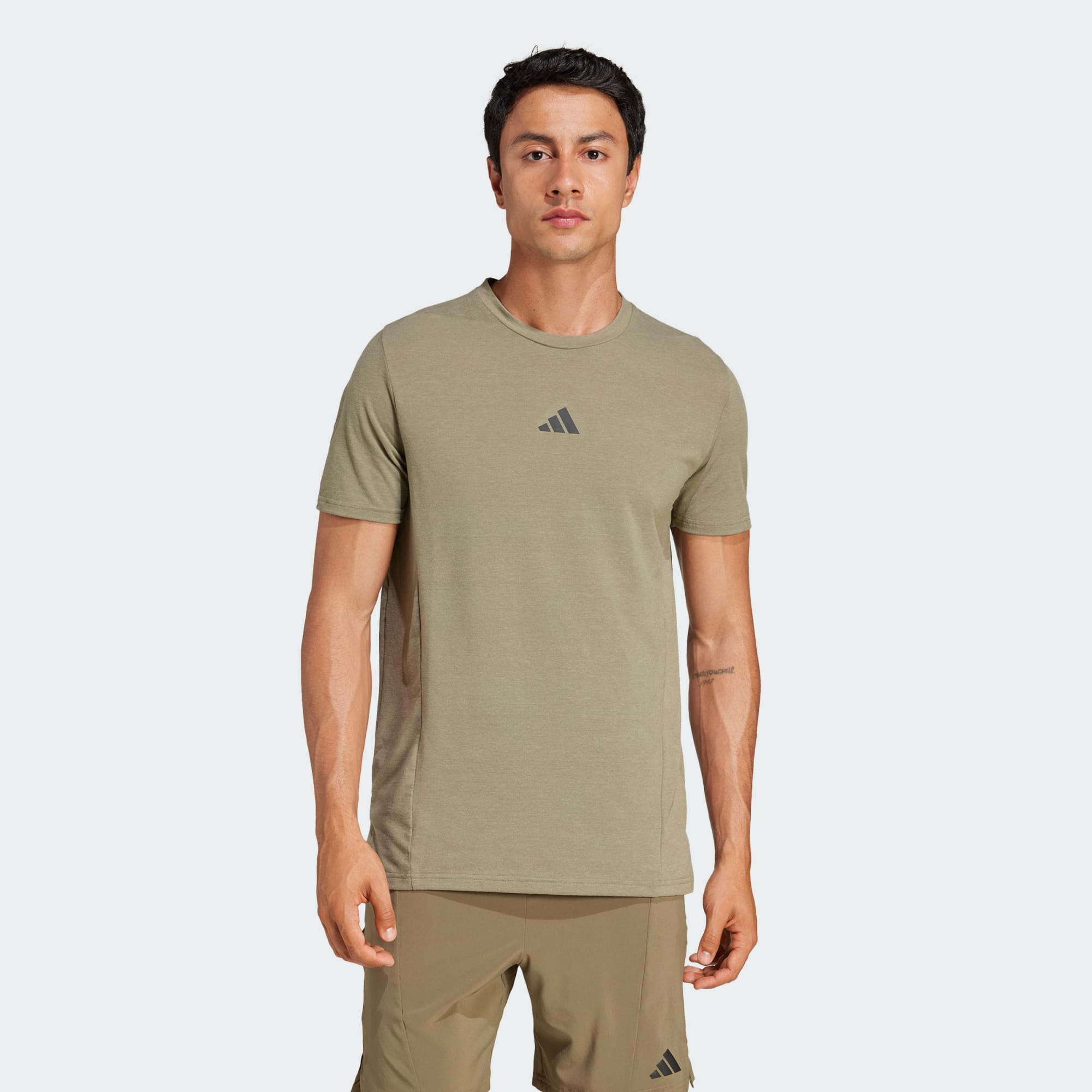 Adidas Men's Designed For Training Olive Tee
